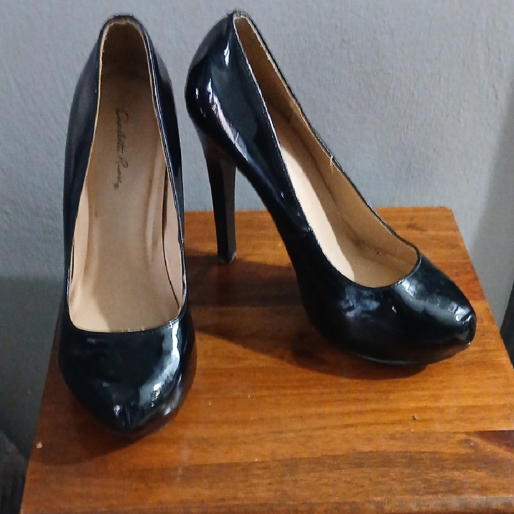 Charlotte Russe Glossy Black Heels
